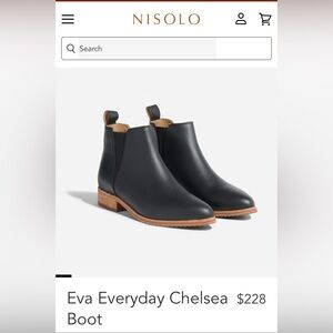 Nisolo Black Leather Chelsea Boots